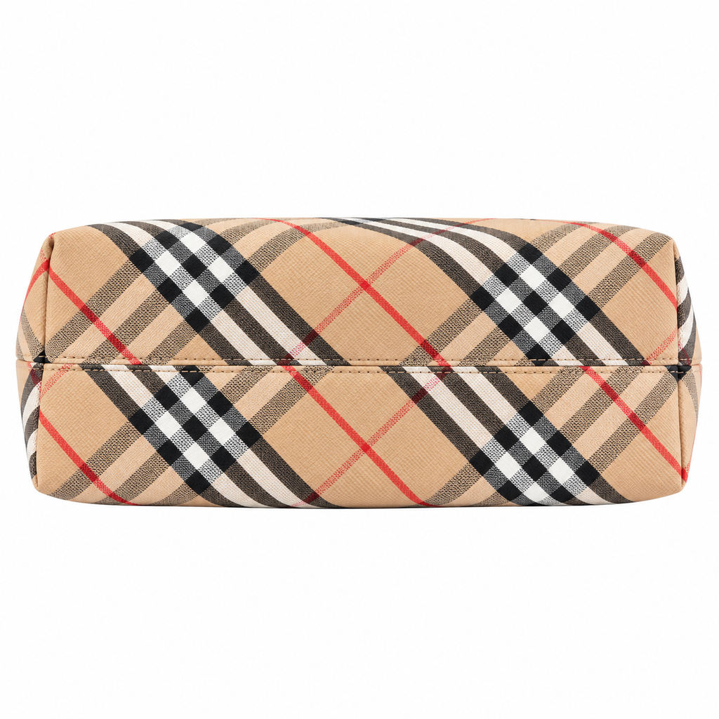 Burberry Beige Check Shoulder Tote