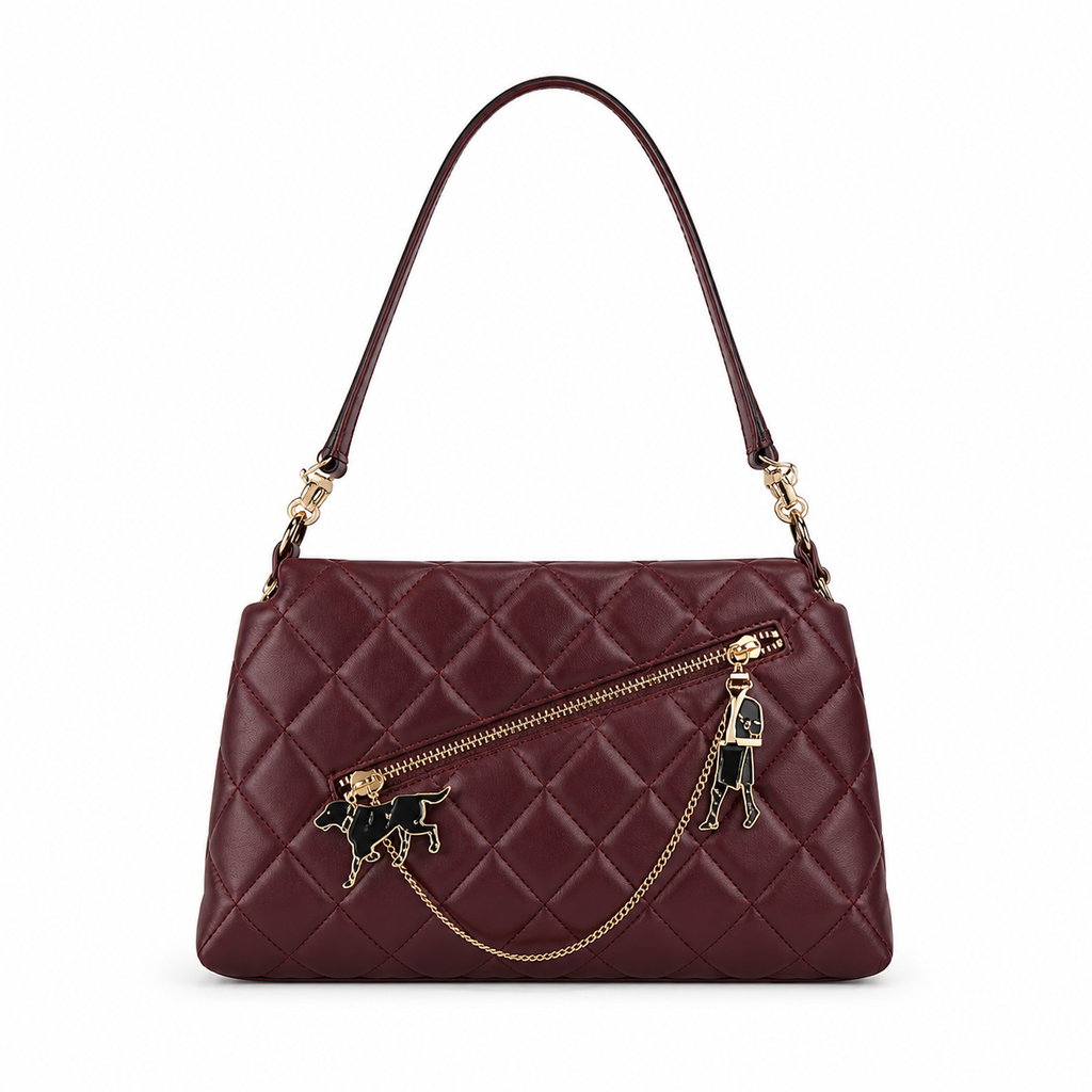 Chanel Burgundy Quilted Shoulder Bag