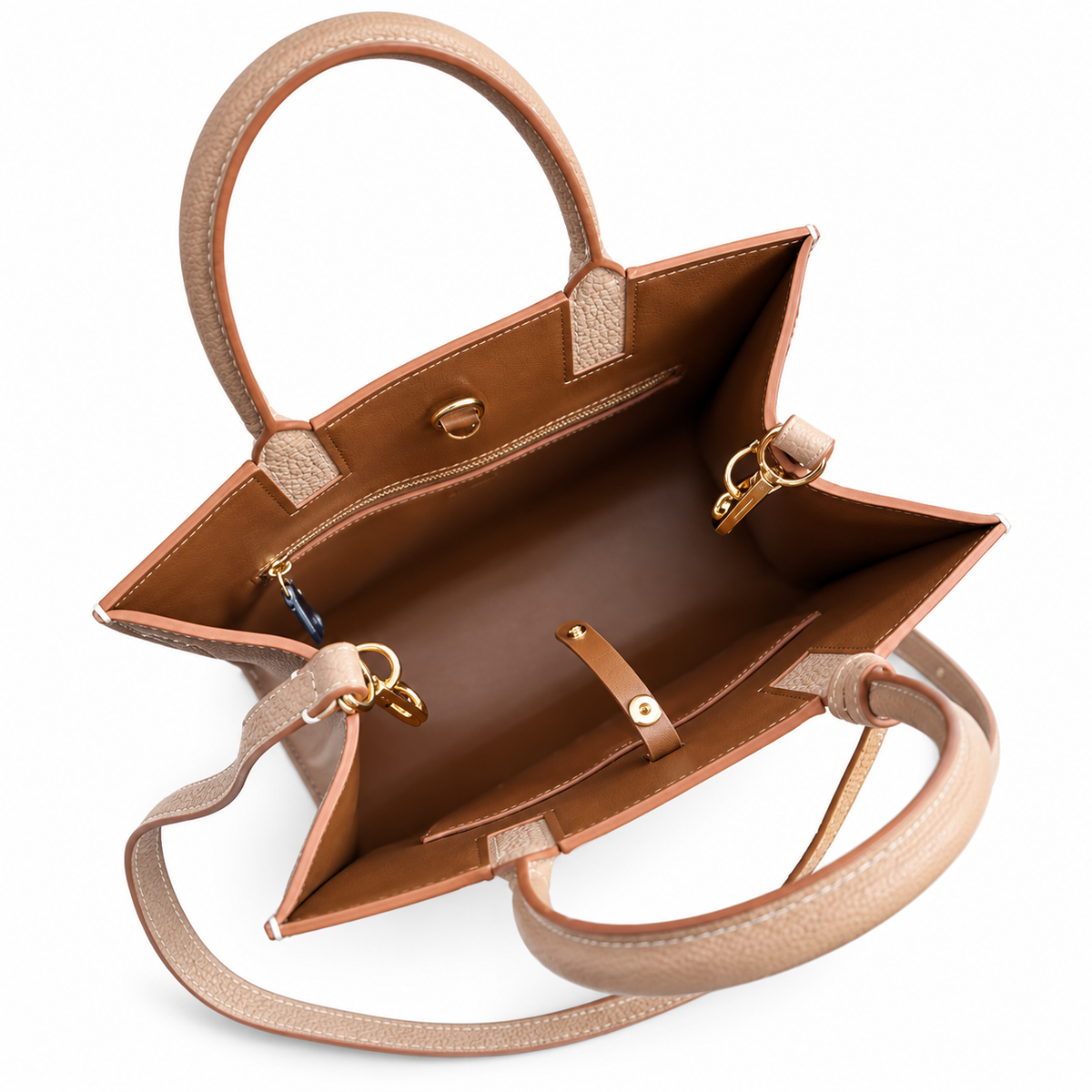 Burberry Two-Tone Top Handle Bag