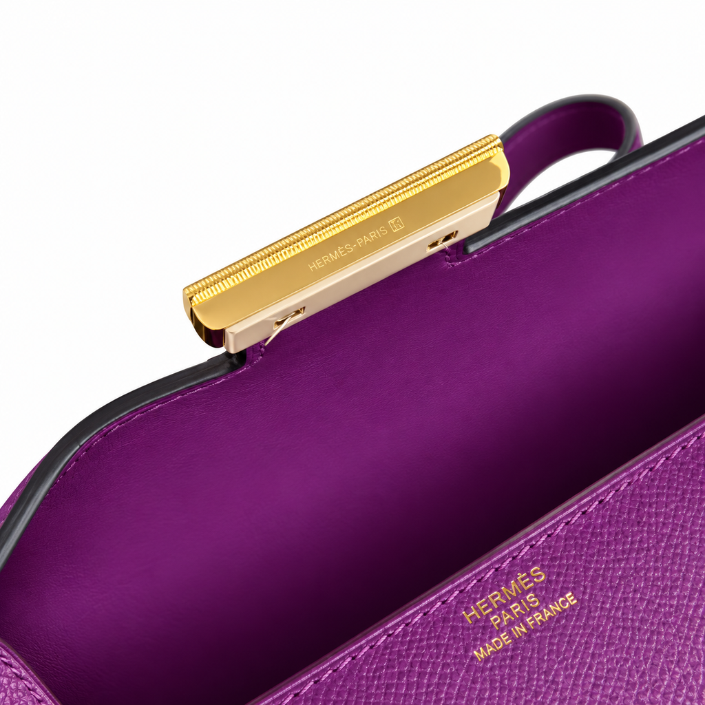 Hermès Constance 26 Cassis Epsom Gold HW
