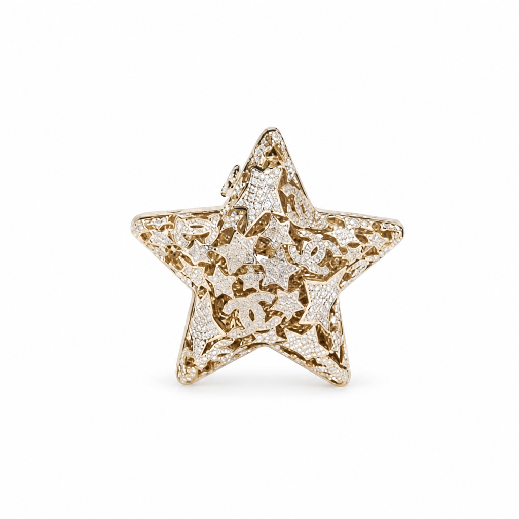 Chanel Crystal Star Clutch Bag