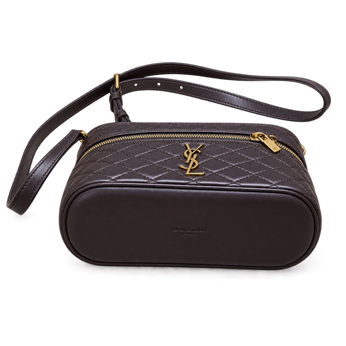 YSL Gaby Vanity Bag – Dark Brown Quilted Leather