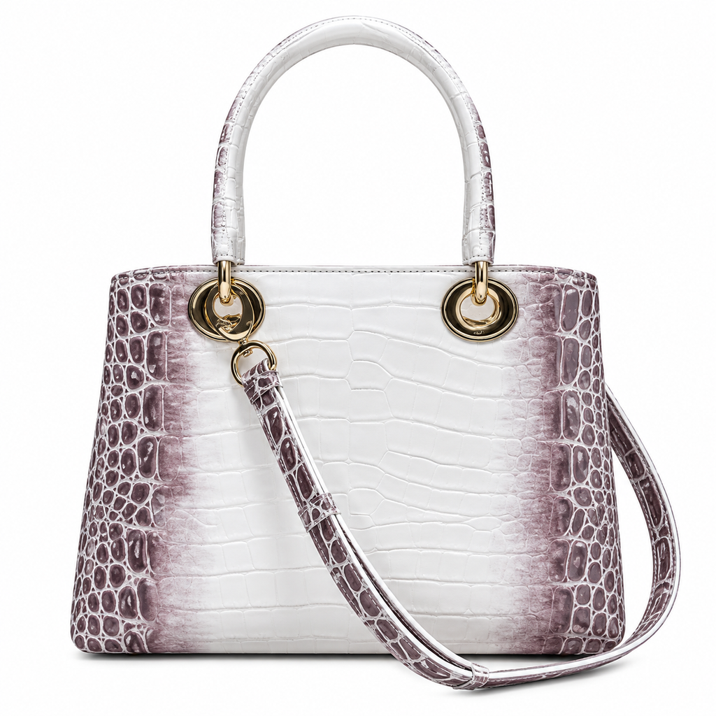 Dior Ombre Croc-Embossed Tote Bag