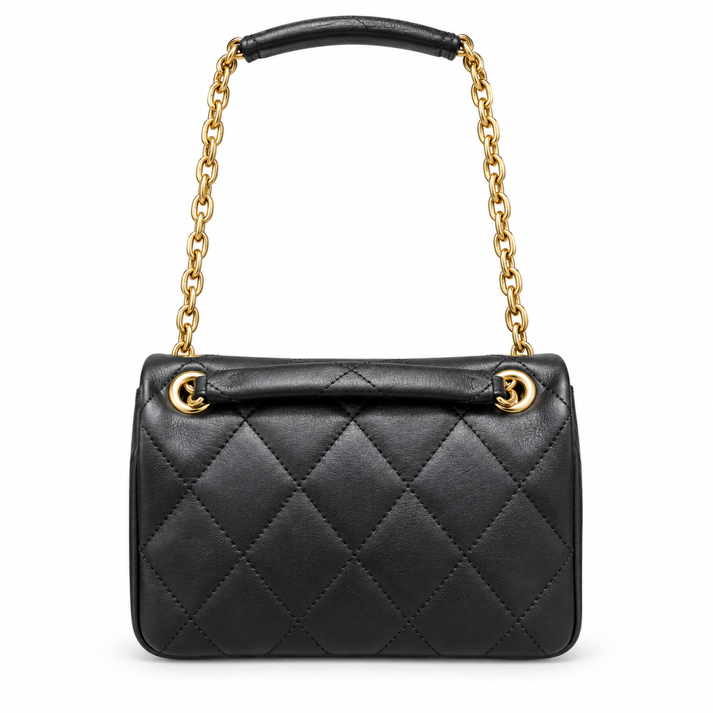 Burberry Black Quilted Chain Shoulder Bag