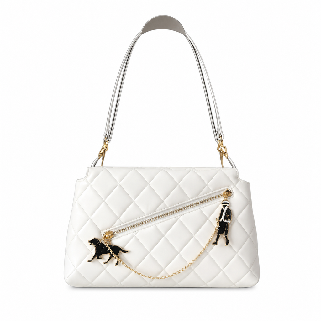 Chanel White Quilted Shoulder Bag