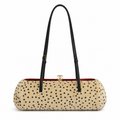 Chanel CC Polka Dot Shearling Flap Tote | Cream & Black Gold CC — 36cm