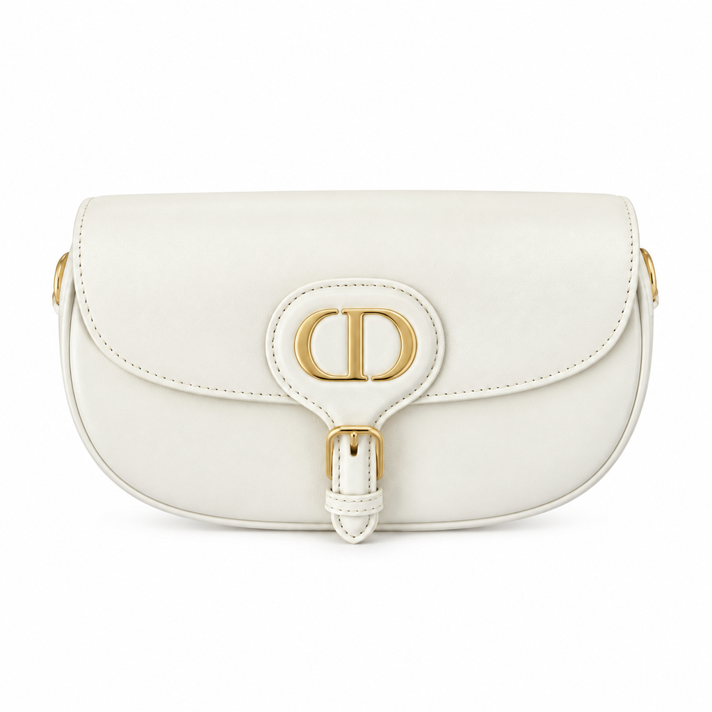 Dior White Quilted Flap Shoulder Bag