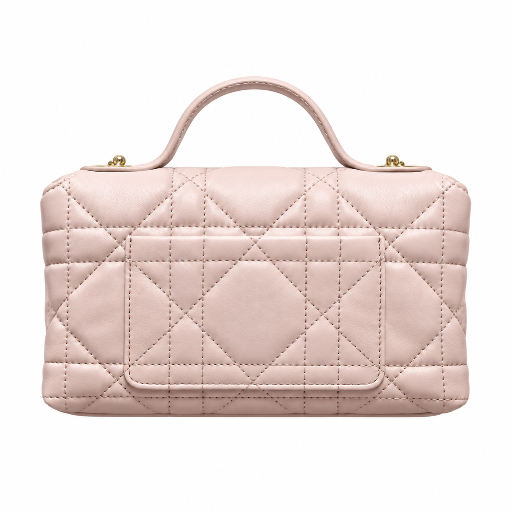 Dior Quilted Cannage Convertible Crossbody Bag with Top Handle