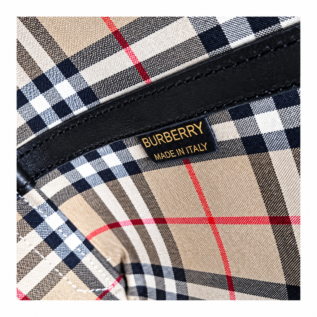 Burberry Globe Print Logo Tote Bag