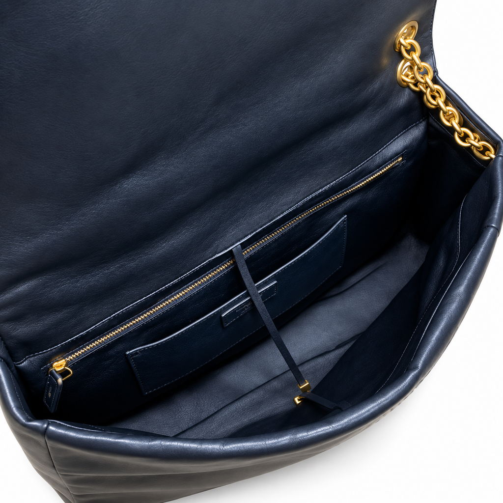YSL Saint Laurent Jamie Large Quilted Chain Bag Navy