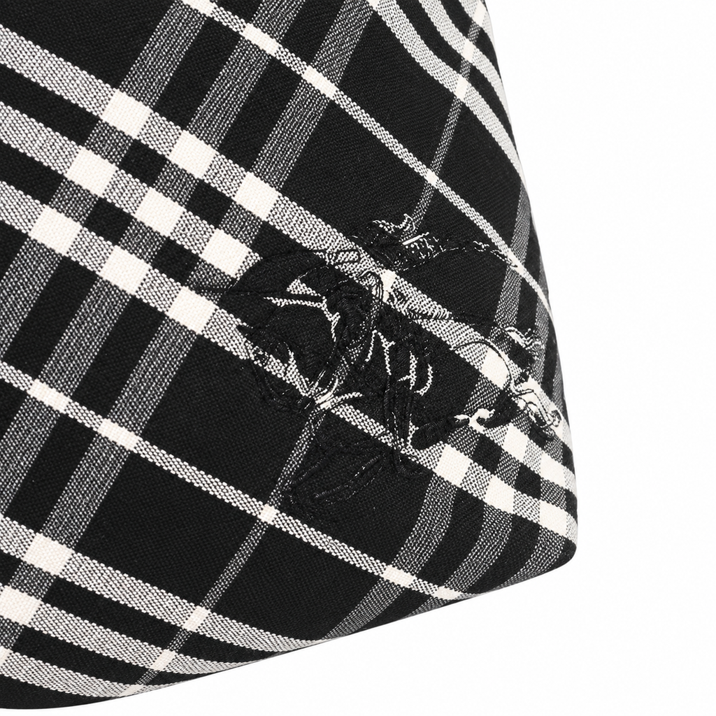 Burberry Monochrome Check Shoulder Tote