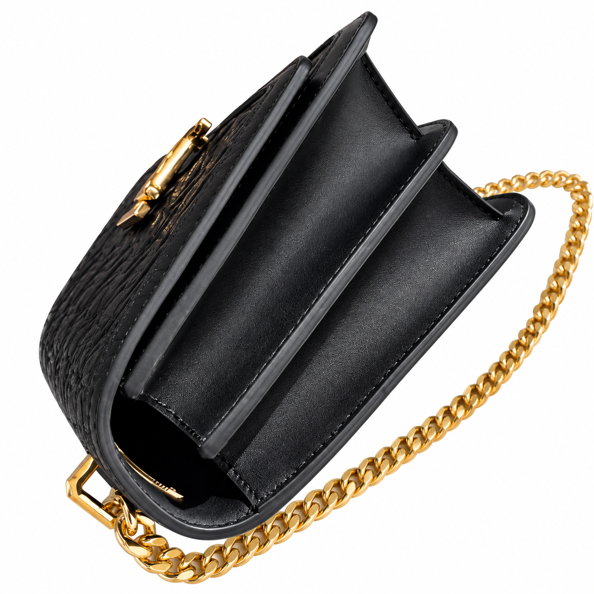 Burberry Black Monogram Chain Shoulder Bag