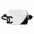Chanel White Quilted Camera Bag