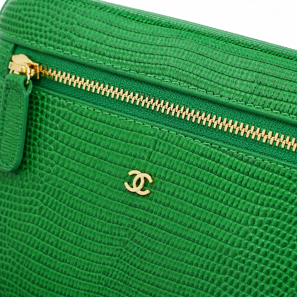 Chanel Green Embossed Crossbody Bag