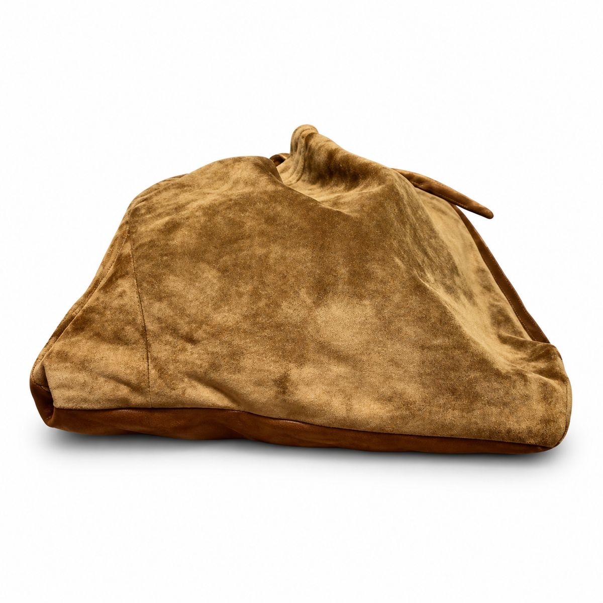 YSL Saint Laurent Squchy Hobo Bag in Camel Suede