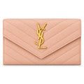 YSL Saint Laurent Monogram Large Flap Wallet Blush Pink