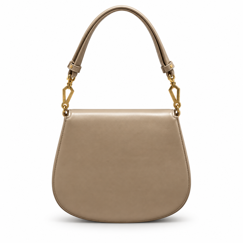 Saint Laurent Voltaire Shoulder Bag in Dark Beige