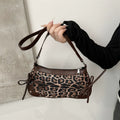 Leopard Print Bow Shoulder Bag