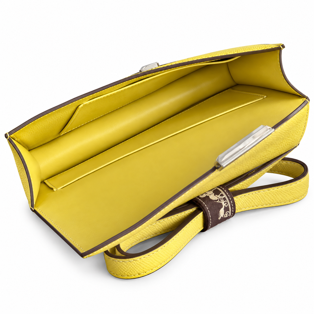 Hermès Lindy 26cm Crossbody Bag – Chick Yellow & Silver | Joyful Luxury Leather